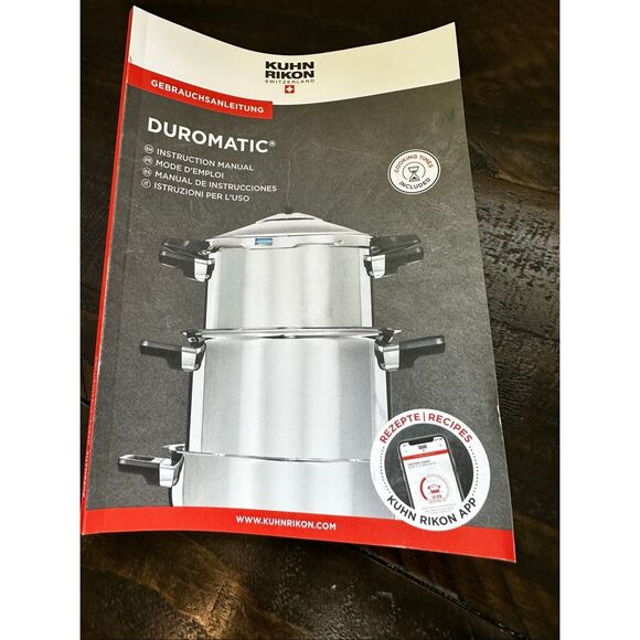 Kuhn Rikon Stainless 8 qt Duromatic Family Style Stockpot pressure cooker - Picture 6 of 9